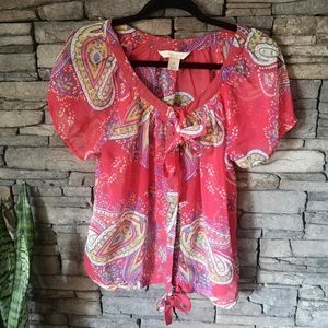 Jonathan Martin-Sheer flower Blouse